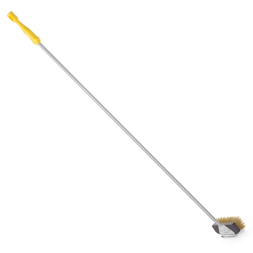 Brass soft bristle rounded pizza oven brush 150x55x(H)1700mm Lilly Codroipo Hendi 525685