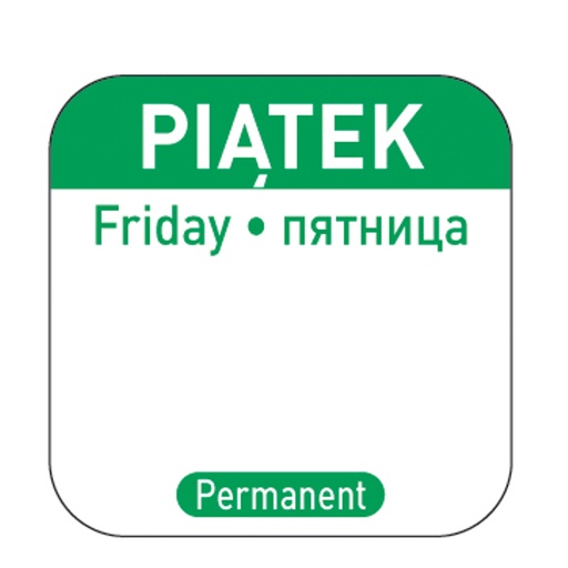 Food safety stickers for reusable containers Friday EN RU EN 1000 pcs. Hendi 850114