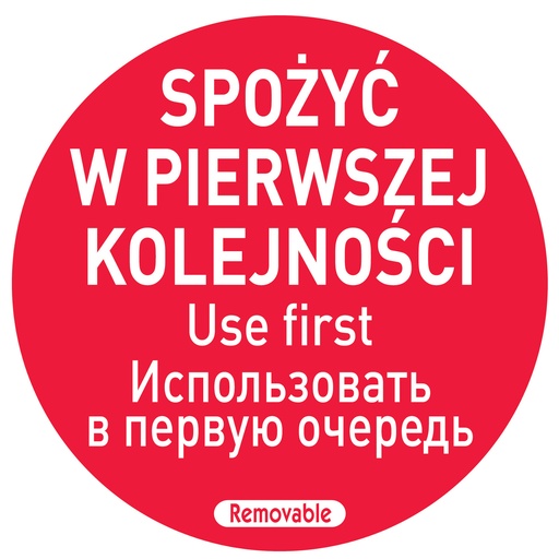 Maisto saugos lipdukai "Pirmiausia valgyk" LT RU LT 500 vnt. Hendi 850152