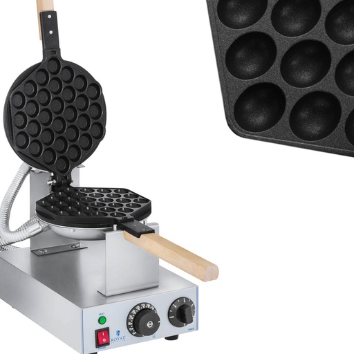 Waffle maker bubble waffle toaster 1415W Royal Catering RCWM-1400-B