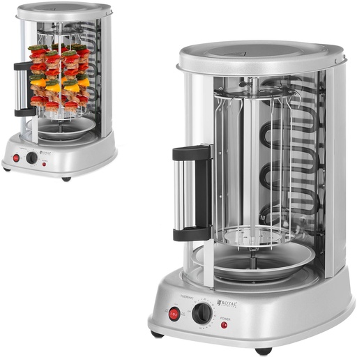 MINI toaster grill for kebab gyros vegetables vertical 3-in-1 1500W Royal Catering RCGV-1400