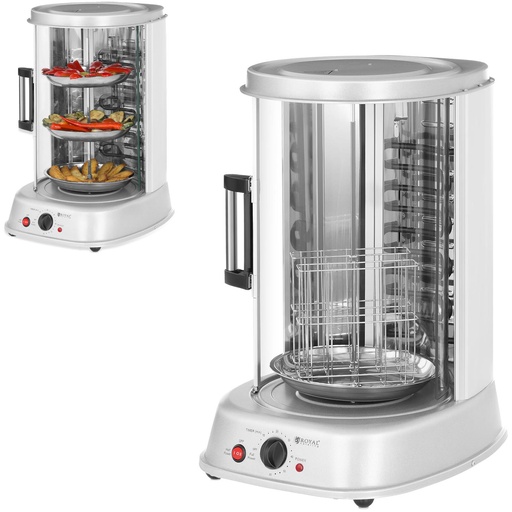 MINI toaster grill for kebab gyros fish vegetables vertical 4-in-1 1800W Royal Catering RCGV-1800