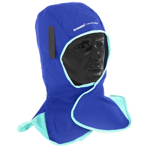 Non-flammable cotton welding hood universal blue Stamos SWH01