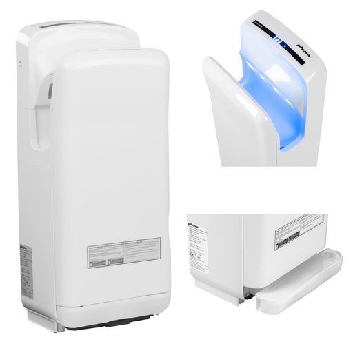 Wall mounted electric pocket hand dryer white 1650W Physa Oria white
