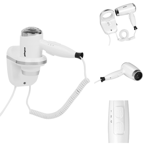 Hotel pool wall hair dryer white 1600W Physa PILIH