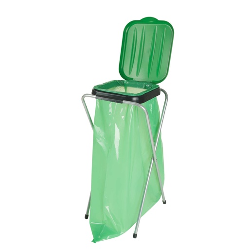 Stand catering holder for 120L garbage bags waste GREEN