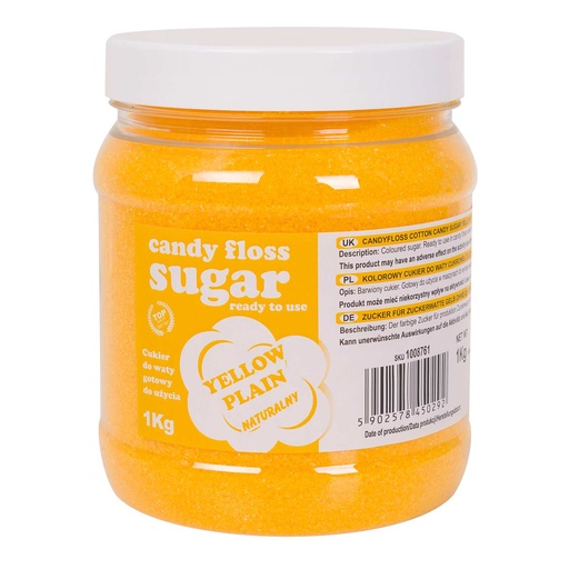 Colorful cotton candy yellow natural flavor sugar 1kg