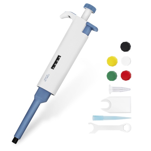 Laboratory single-channel micropipette 100-1000 µl + 100 tips