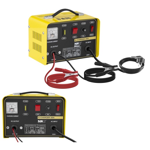 Charging rectifier for 12/24V 12A car batteries
