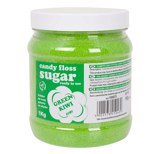 Kivi aromatizēta zaļā cukurvate 1kg