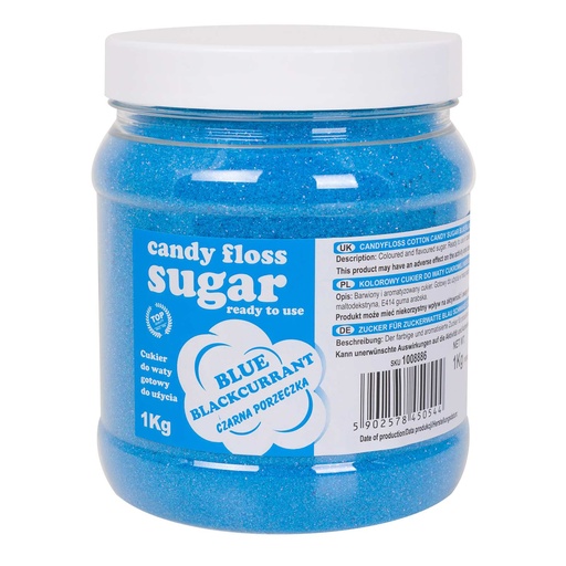 Zils cukurvates krāsas cukurs ar upeņu garšu 1kg