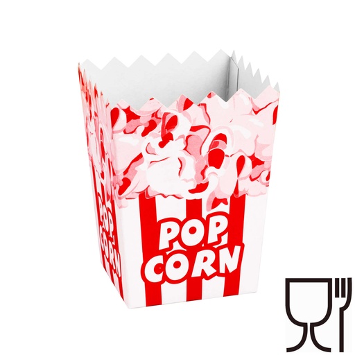 Kartona kaste PopCorn 7x11.5x9cm SMALL 0.5L 100gab.