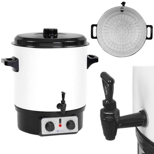 Kafijas karstvīna sildītājs ar taimera krānu 1800W 27L