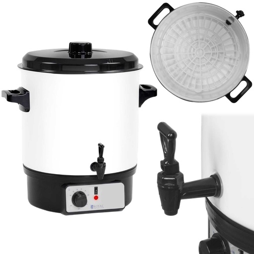 Kafijas karstvīna sildītājs ar krānu 1800W 27L