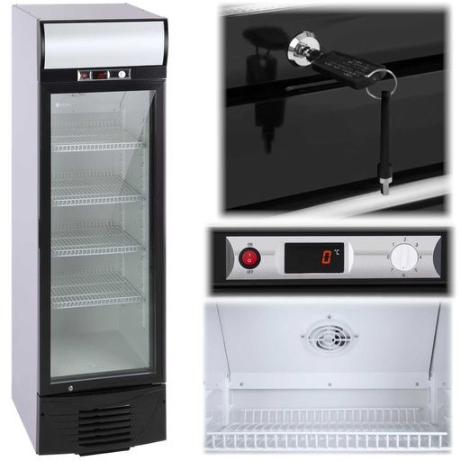 Refrigerator beverage cabinet refrigerator glazed 2-8deg;C 278L