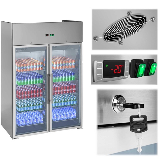 Refrigerator refrigerator double glazed cabinet from -2 to 8deg;C 948L