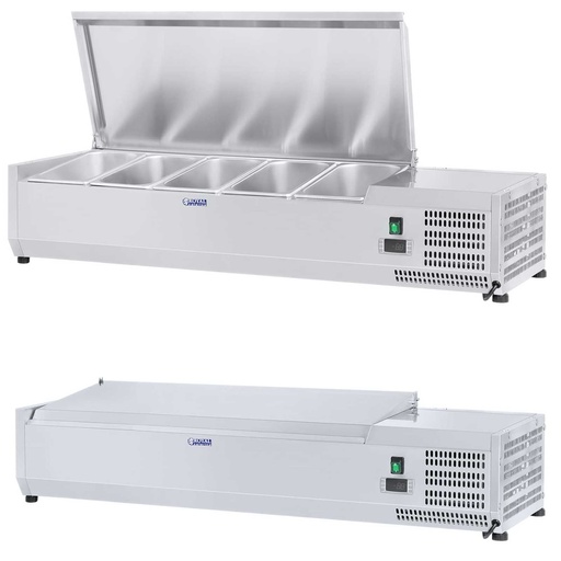 Refrigerated display cabinet with steel lid 5x GN1/4 120cm