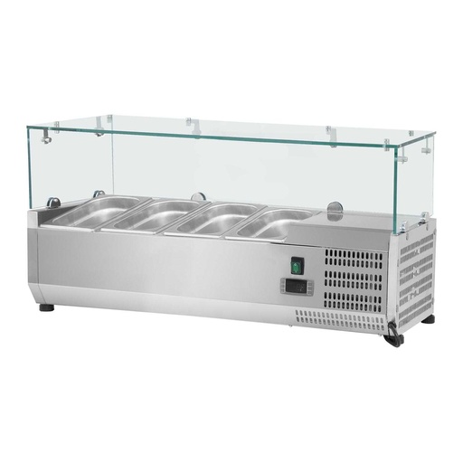 Refrigerated display cabinet with glass cover 3x GN1/3 and 1x GN1/2 120cm