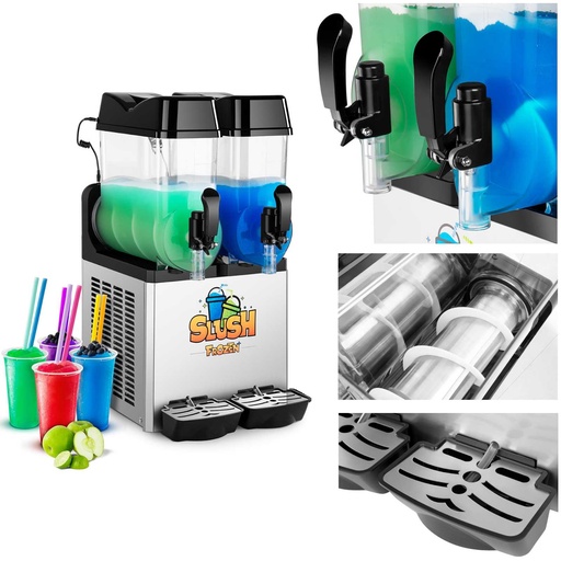 Granitor dispenser slush granita beverage device double 2x 12L