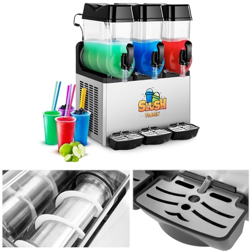 Granitor dispenser slush granita beverage device triple 3x 12L