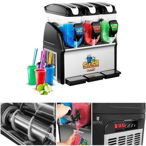 Granitor dispenser slush granita beverage device triple 3x 15L