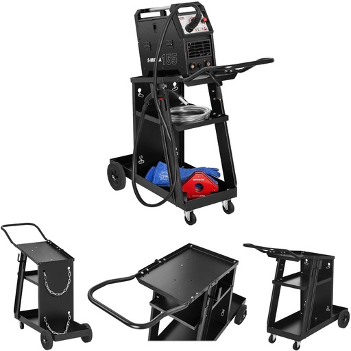 Steel workshop welding cart with 3 shelves load capacity up to 75kg