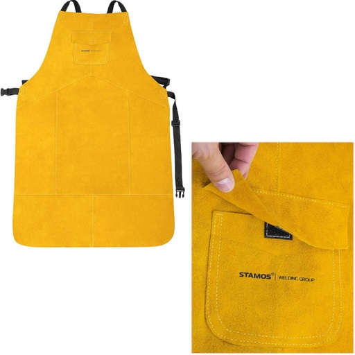 Durable apron for welder protective leather size XL