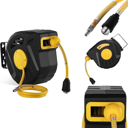 Reel automatic wall reel with air hose for compressor connection 1/4#8221; length 11m.