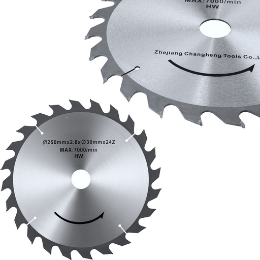 Wood cutting circular saw blade 24 teeth ¶ 250/30mm