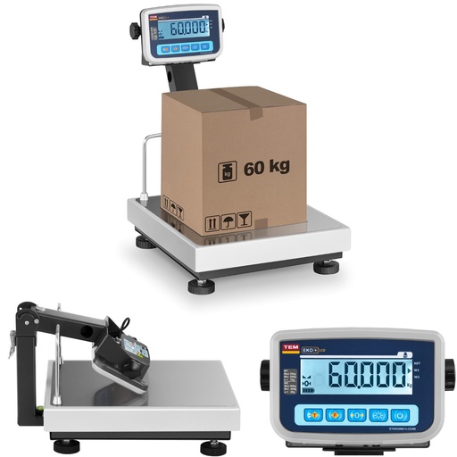 Įteisintos platforminės svarstyklės BEKO+ TEM RS232 60kg / 20g