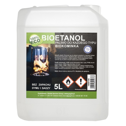 Bioetanolio BIO degalai biožidiniui 5L