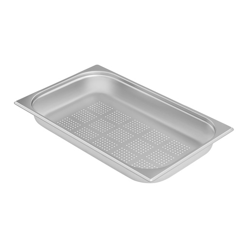 Perforated catering steel container GN1/1 depth 65 mm