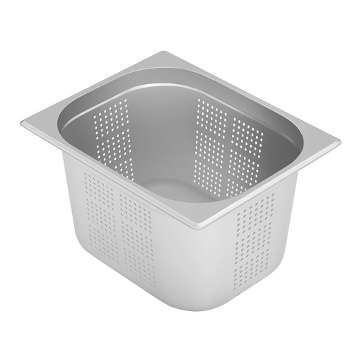 GN1/2 perforated steel catering dish 200 mm deep