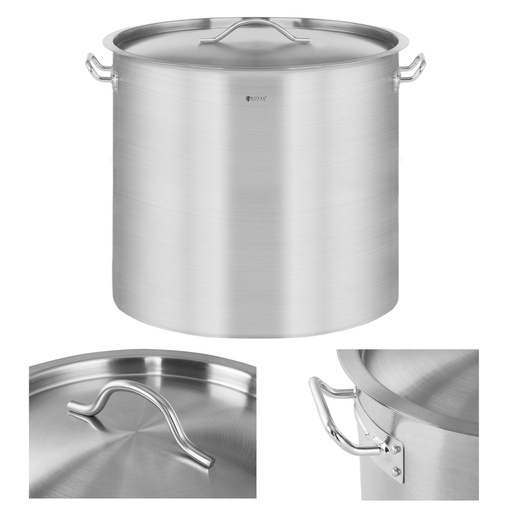 Catering pot with lid stainless steel for induction stove 50 L