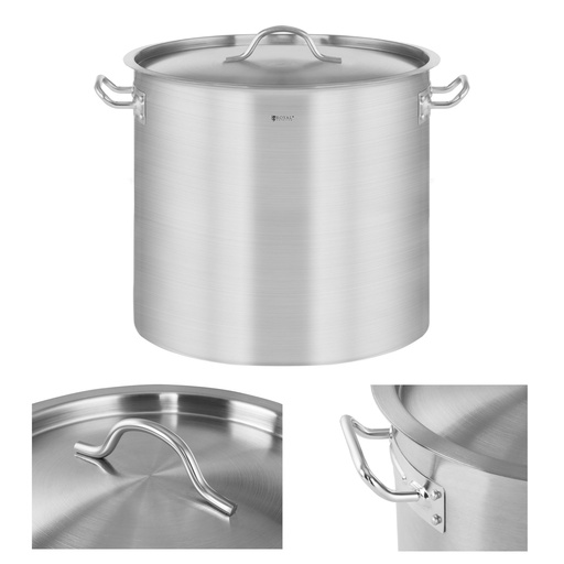 Catering pot with lid stainless steel for induction stove 17 L