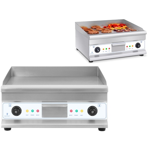 Electric grill plate smooth 300deg;C 60 cm 2 x 3200W