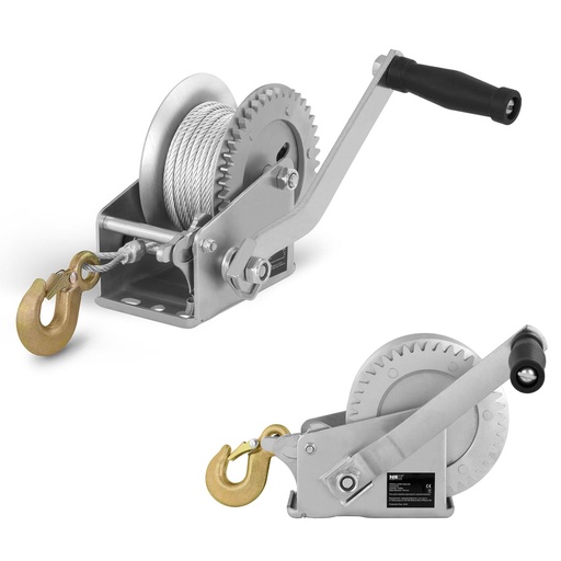 Manual crank winch with ratchet 10 m up to 1200 kg MSW