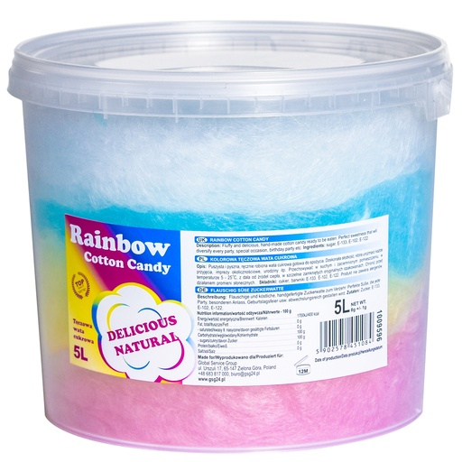 Rainbow Cotton Candy 5L colorful rainbow cotton candy