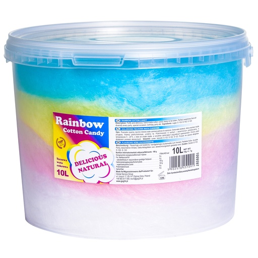 Rainbow Cotton Candy 10L colorful rainbow cotton candy