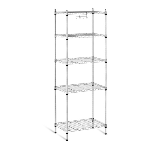 Vielinis ažūrinis sandėliavimo stelažas pilkos spalvos 150x55x35cm iki 150 kg