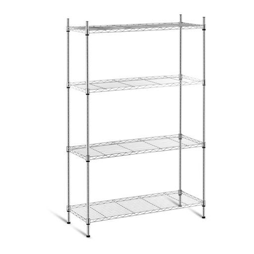 Chrome plated openwork wire storage rack 137x90x35cm up to 120kg