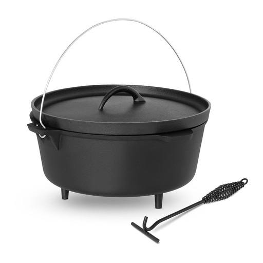 Ketaus katilas medžioklės laužo kepsninei ø 37cm 10,75L + KOJOS