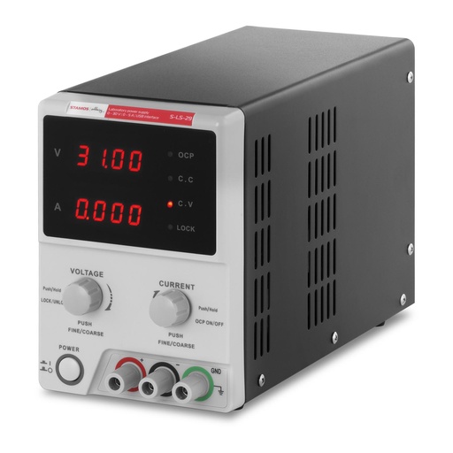 Laboratorinis maitinimo šaltinis 0-30VDC 0-5A USB / RS232 + CD S-LS-29