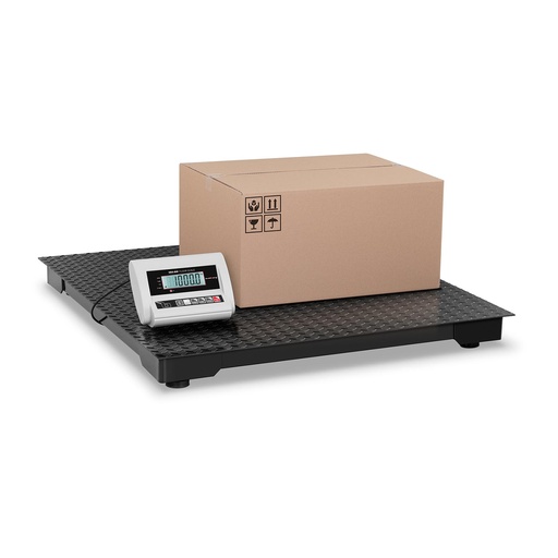 Floor storage platform scale 100x100cm power supply + battery 1000kg / 500g