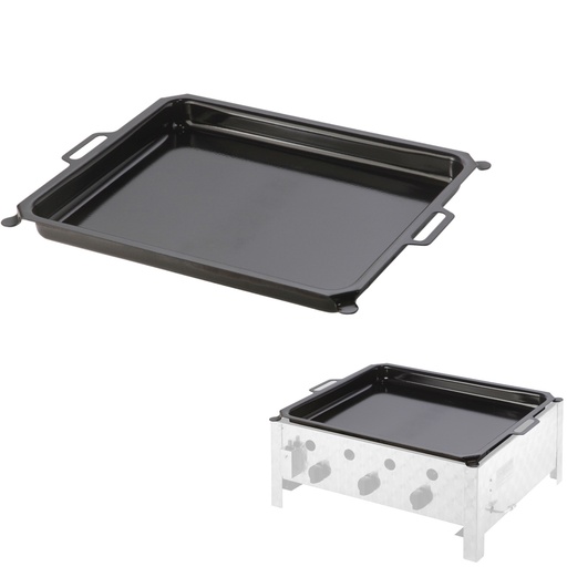 Enamel pan go gas grill PELVIS / RASCAL 58x46x5cm