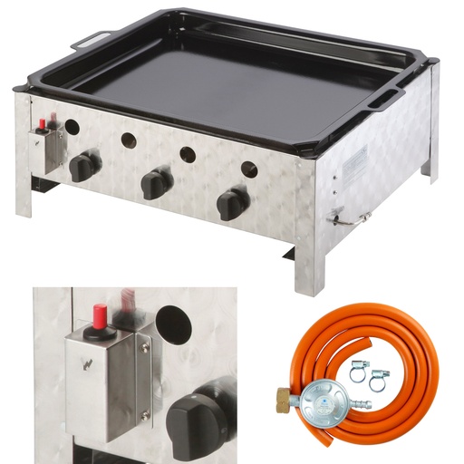 PELVIS 10 kW 3-burner gas grill with pan