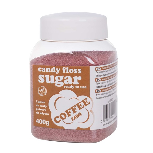 Colorful coffee-flavored brown cotton candy sugar 400g