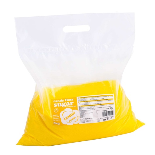 Colorful flavored cotton candy yellow lemon flavored sugar 5kg