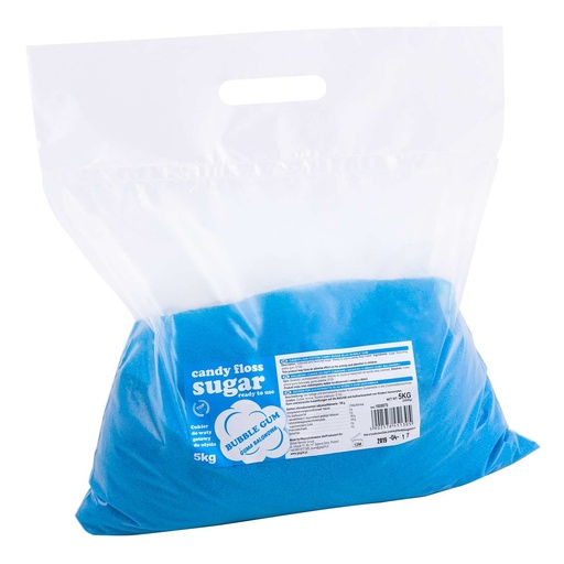 Colorful flavored cotton candy blue sugar with bubble gum flavor 5kg