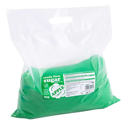 Colorful apple flavored green cotton candy sugar 5kg